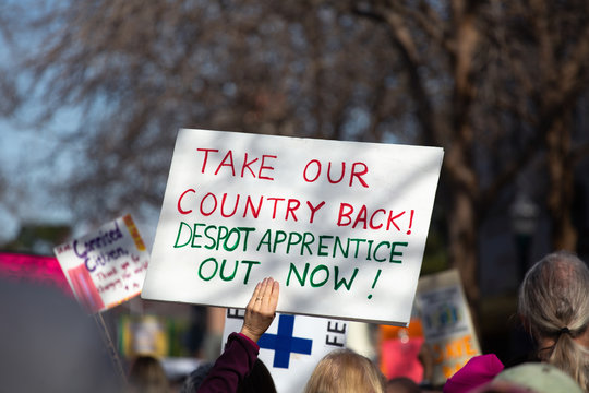 Protest sign for impeachment