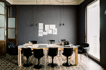 Interior of stylish office of designer