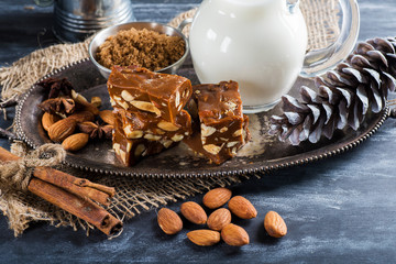 sherbet candy with nuts