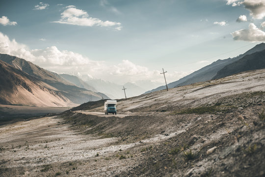Expediton vehicle in wilderness