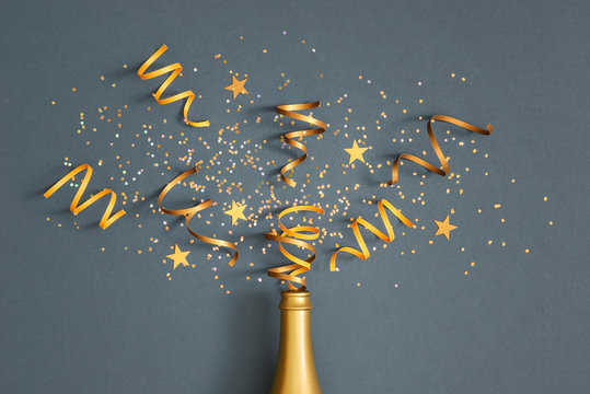 New Year Celebration with champagne