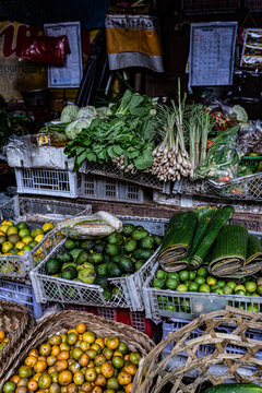 Fresh fruit and vegetables on an Indonesian market