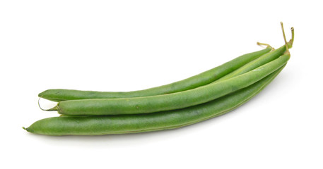 Green beans isolated on a white background