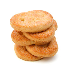 Sweet cookies isolated on a white background