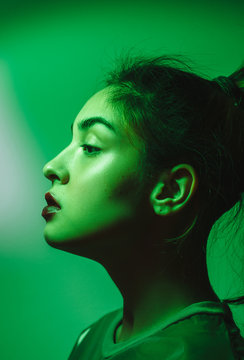 Futuristic ethnic woman