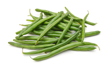 Green beans isolated on a white background