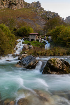 Mill, Waterfall and River