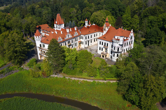 Zinkovy is a castle rebuilt into a chateau in the town of the same name, about 7 km west of the town of Nepomuk in the Pilsen Region, Czech Republic
