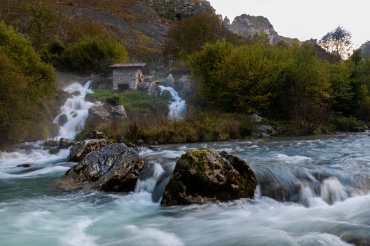 Mill, Waterfall and River