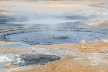 The Namafjall geothermal field is located in Northeast Iceland