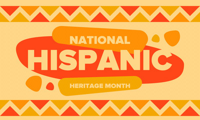 National Hispanic Heritage Month in September and October. Hispanic and Latino Americans culture. Celebrate annual in United States. Poster, card, banner and background. Vector illustration