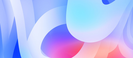 Fototapeta premium Abstract background with colorful gradient. Vibrant graphic wallpaper with stripes design. Fluid 2D illustration of modern movement.