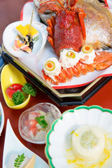 旅館の懐石料理