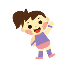 Isolated rhythmic gymnast girl. Sports icon - Vector