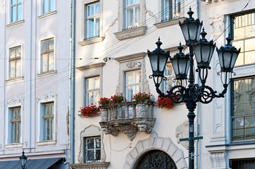 The Market Square street in Lviv Ukraine