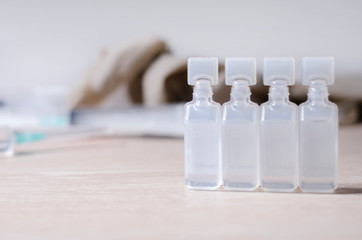 Injection of vaccines and syringes. It is used for the prevention, immunization and treatment of coronavirus infection, doctor uses syringe (new coronavirus disease 2019, COVID-19, Wuhan nCoV 2019). 