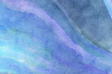 Watercolor abstract painting with pastel colors. Soft color painted illustration of calming composition for poster, wall art, banner, card, book cover or packaging. Modern brush strokes painting.
