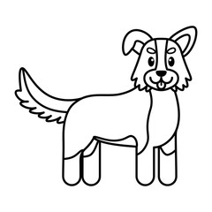 Isolated dog cartoon. Happy pet - Vector illustration
