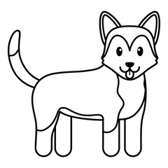 Isolated dog cartoon. Happy pet - Vector illustration