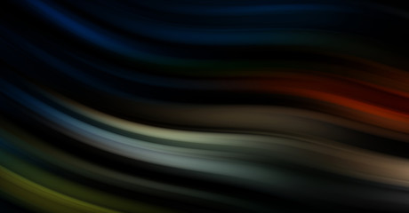 Fototapeta premium Colorful smooth lines on black background. Liquid and fluid vibrant color waves flowing in the dark. Graphic illustration for wallpaper, banner, background, card, book, cover, poster, banner, brochure