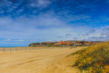 Beach, Ocean. Fence in the Outer Banks