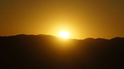 sunrise in the mountains