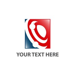 Fototapeta premium Orbit Tech Logo Template Design. Creative Vector Emblem, for Icon or Design Concept.