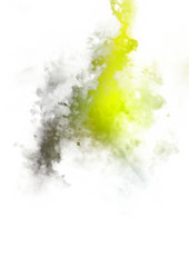 Abstract colorful watercolor on white background. Digital art painting.