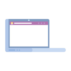 open laptop computer device technology isolated on white background