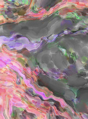 Contemporary art. Hand made painting. Modern artwork. Painting with brushstrokes of watercolor on surface. 2d illustration. Artistic background image. Abstract painting on canvas. Colorful texture.