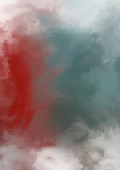 Abstract colorful watercolor on white background. Digital art painting.