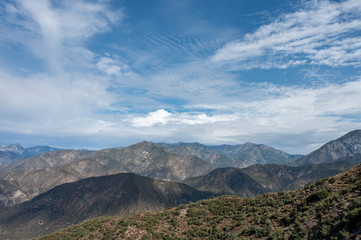 Landscape of mountains and clouds