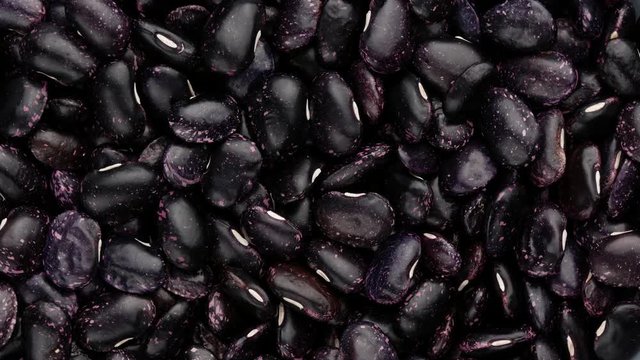 Beans close up. Spotted haricots, top view.
