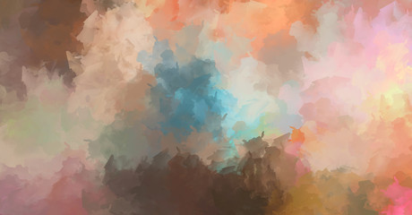 Modern art. Brushed Painted Abstract Background. Brush stroked painting. Strokes of paint. 2D Illustration.