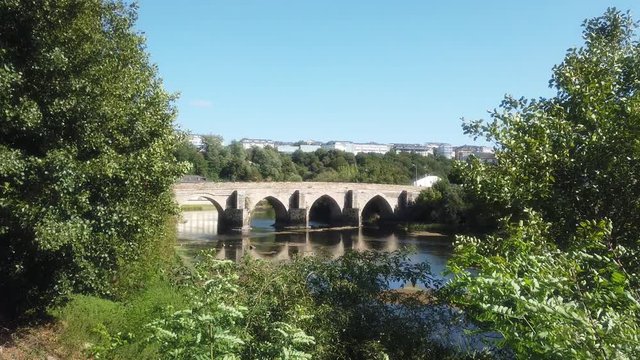 Roman bridge of Lugo. Galicia,Spain. Camino de Santiago