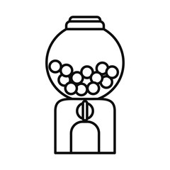 Gumball machine icon, line style