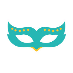 carnival mask icon, flat style