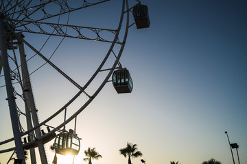 Noria a contraluz en sanlucar d ebarrameda