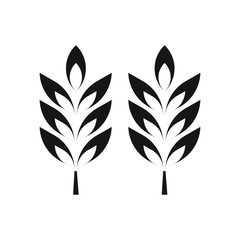 Fototapeta na wymiar Vector farm wheat icon design isolated on white background