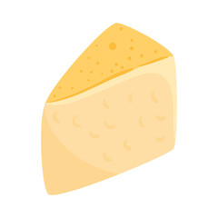 cheese slice food, in white background vector illustration design