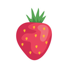 fresh strawberry fruit in white background vector illustration design