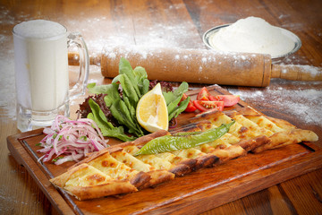 cheese pitta turkish traditional food