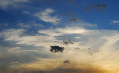 夕焼け　空　雲　素材