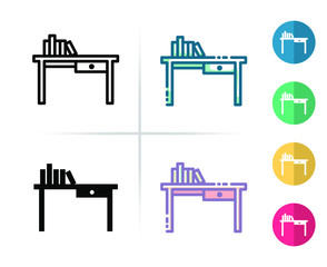 table icon or logo with variety of styles
