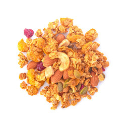 Cornflakes isolated on white background