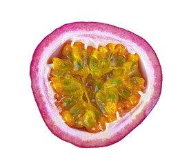 passion fruits isolated on white background