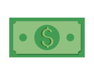 dollar money cash icon isolated icon vector illustration design