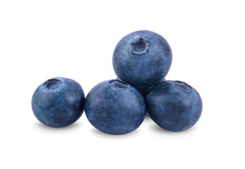 Blueberries isolated on white background