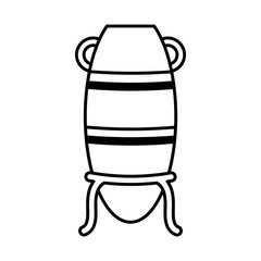egyptian vase icon, line style
