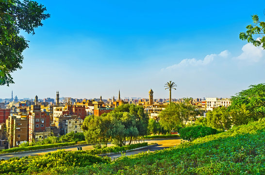 The green oasis in Cairo, Al-Azhar Park, Egypt